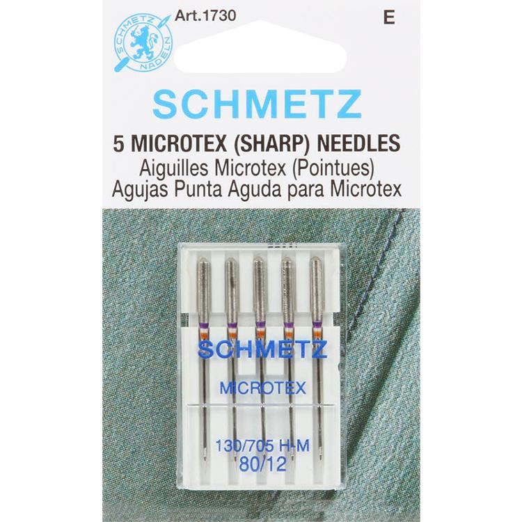Schmetz Microtex Machine Needle 80/12 Pack of 5