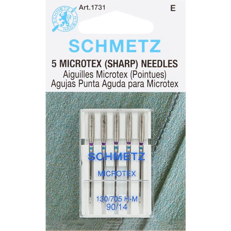 Schmetz Microtex Machine Needle 90/14 Pack of 5