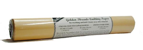 Gold Quilting Paper Roll