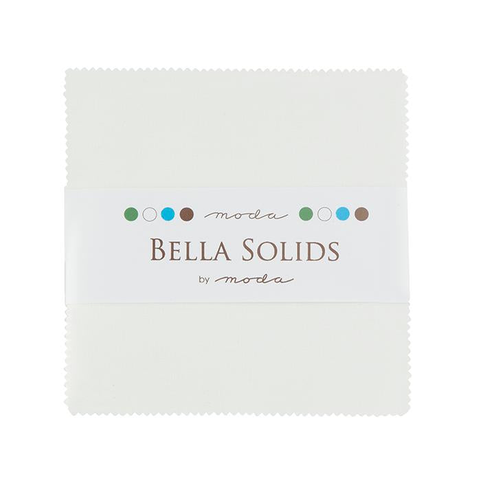 Bella Solids 5” Charm Pack White