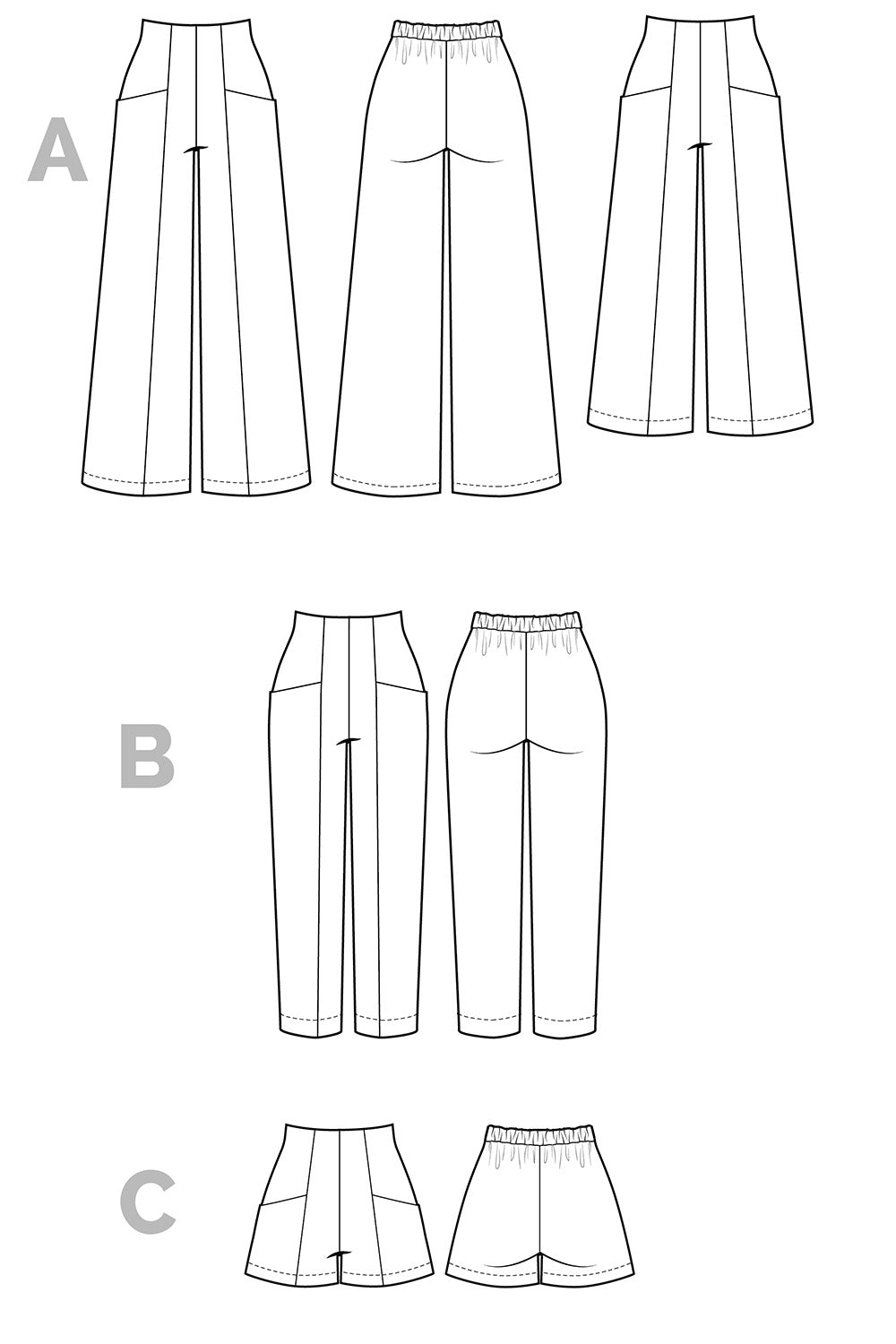 Pietra Pants + Shorts Pattern (Print)
