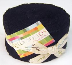 Bella Solids Jelly Roll Black [9900JR 99]