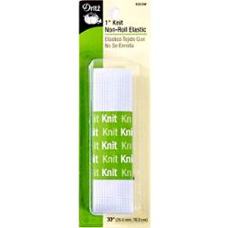 Dritz Knit Non-Roll Elastic, 1 inch x 30 inches, White