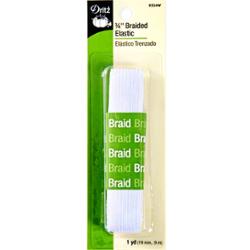 Dritz Braided Elastic, 1/4 inch x 3 yards or 3/4 inch x 1 yard