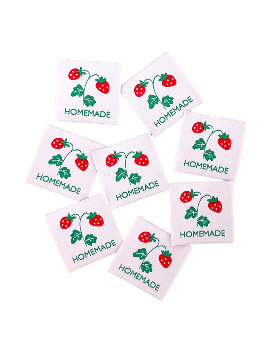 Strawberry Woven Labels