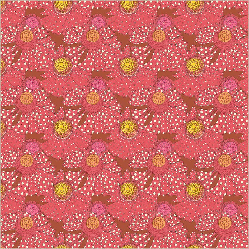 Sunshine Polka Flower - Crimson