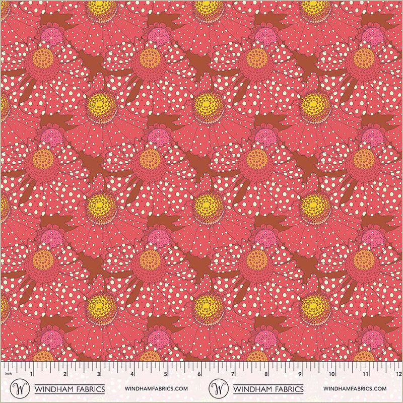 Sunshine Polka Flower - Crimson