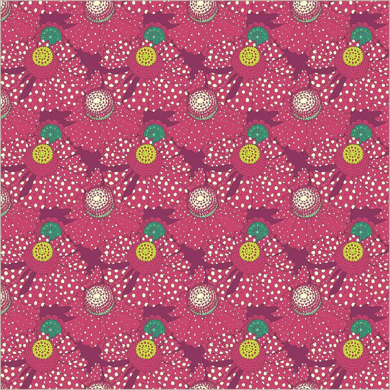 Sunshine Polka Flower - Plum