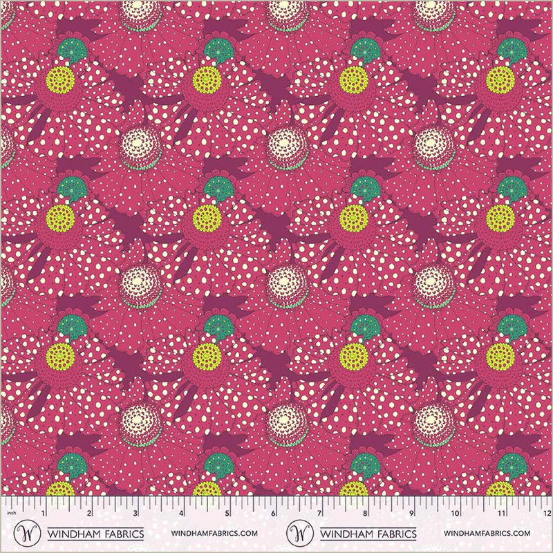 Sunshine Polka Flower - Plum