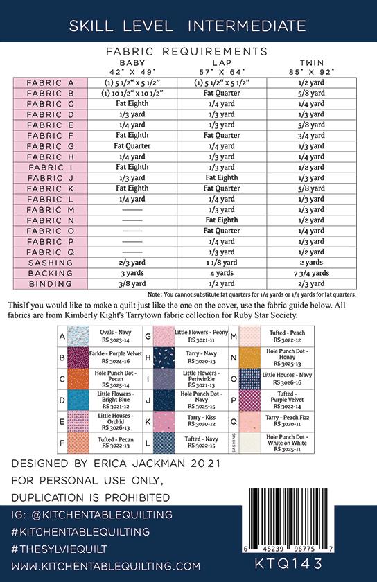 Kitchen Table Quilts The Sylvie Quilt Pattern