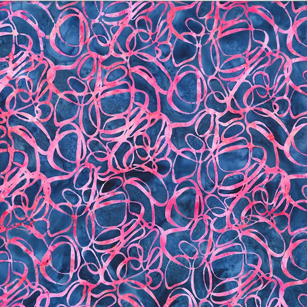 Batik - Abstract Circles in Flamingo