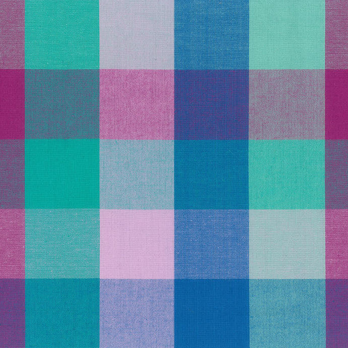 Checkered pattern with blue and purple squares