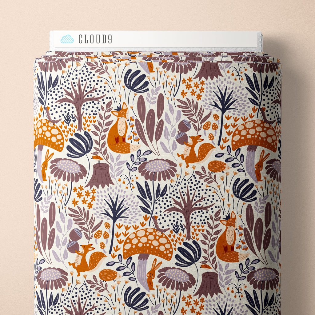 Whimsical Forest Floor Woodlander's Tale in Ivory