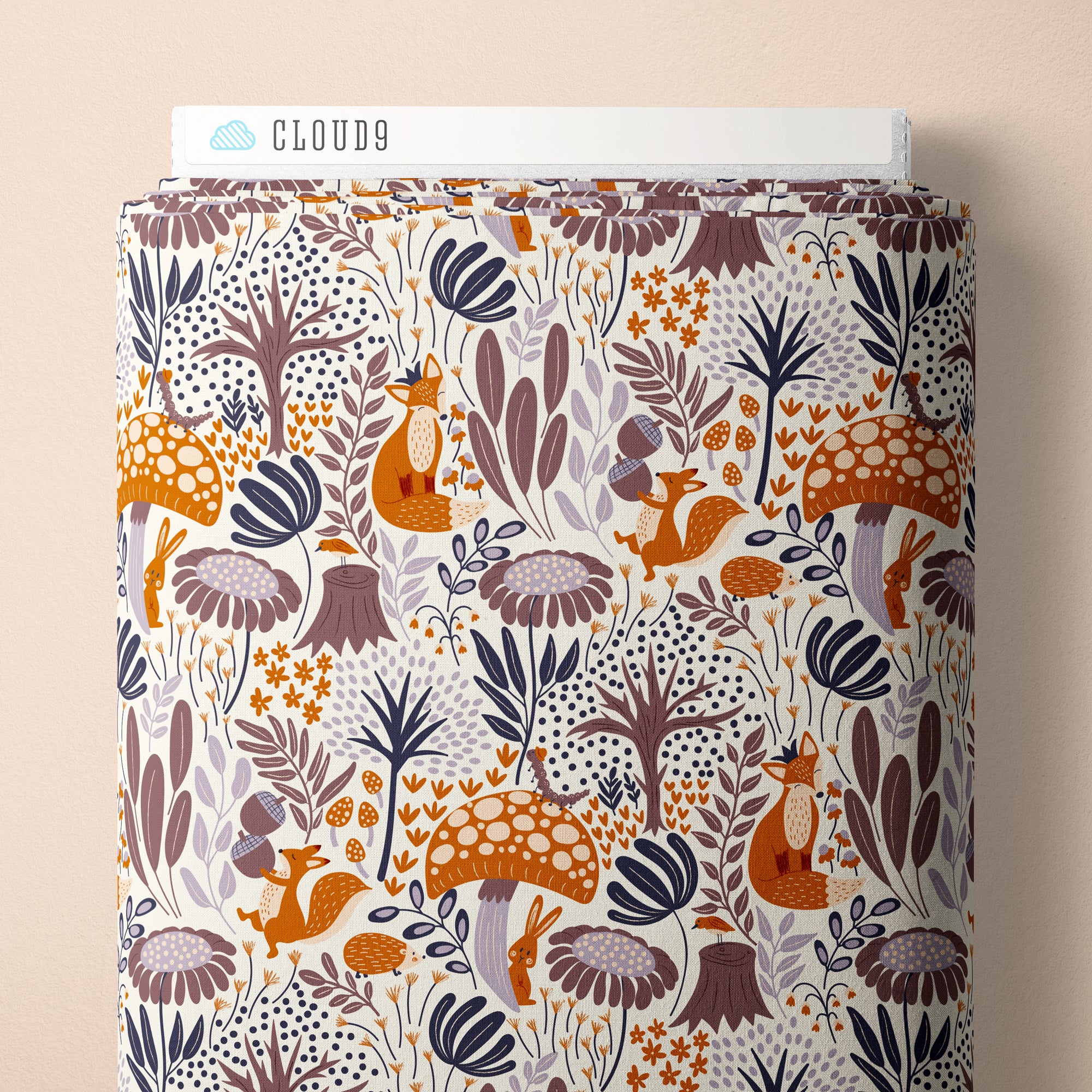 Whimsical Forest Floor Woodlander's Tale in Ivory