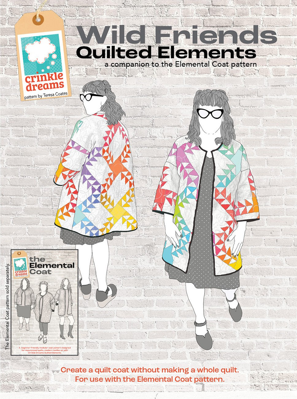 Wild Friends Quilted Elements Print Pattern