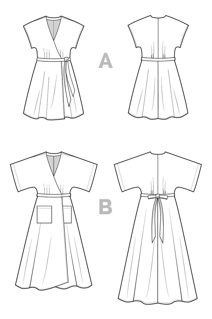 Elodie Wrap Dress Pattern (Print)