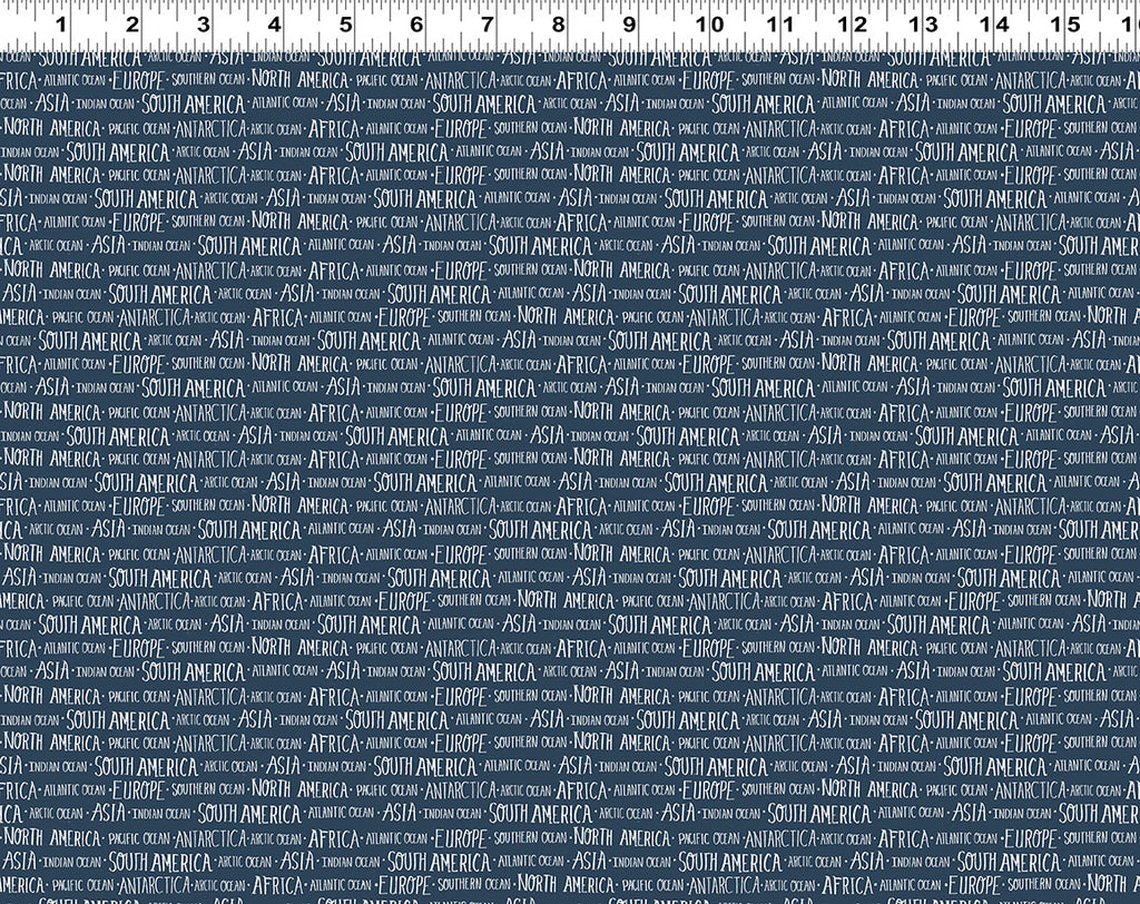 Our World Words Navy Blue