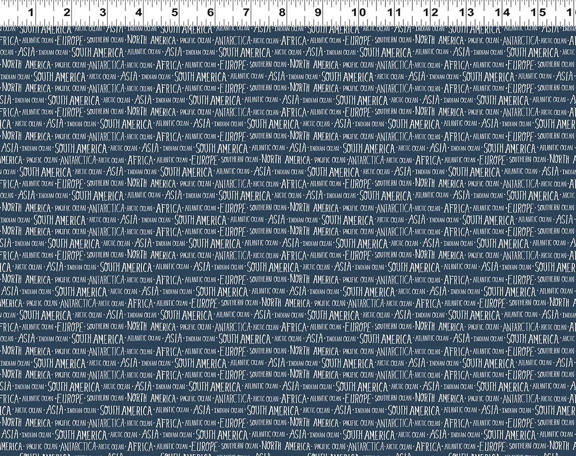 Our World Words Navy Blue