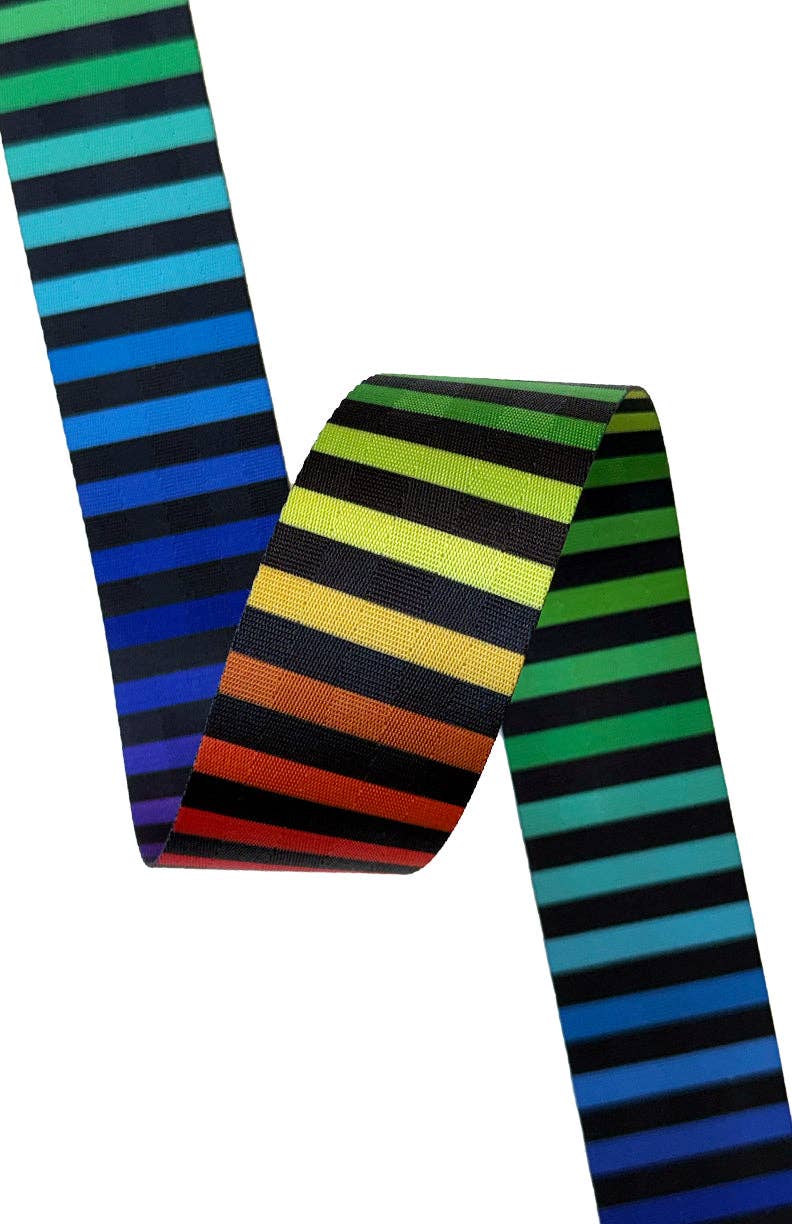 Rainbow Stripe Webbing 2in Wide