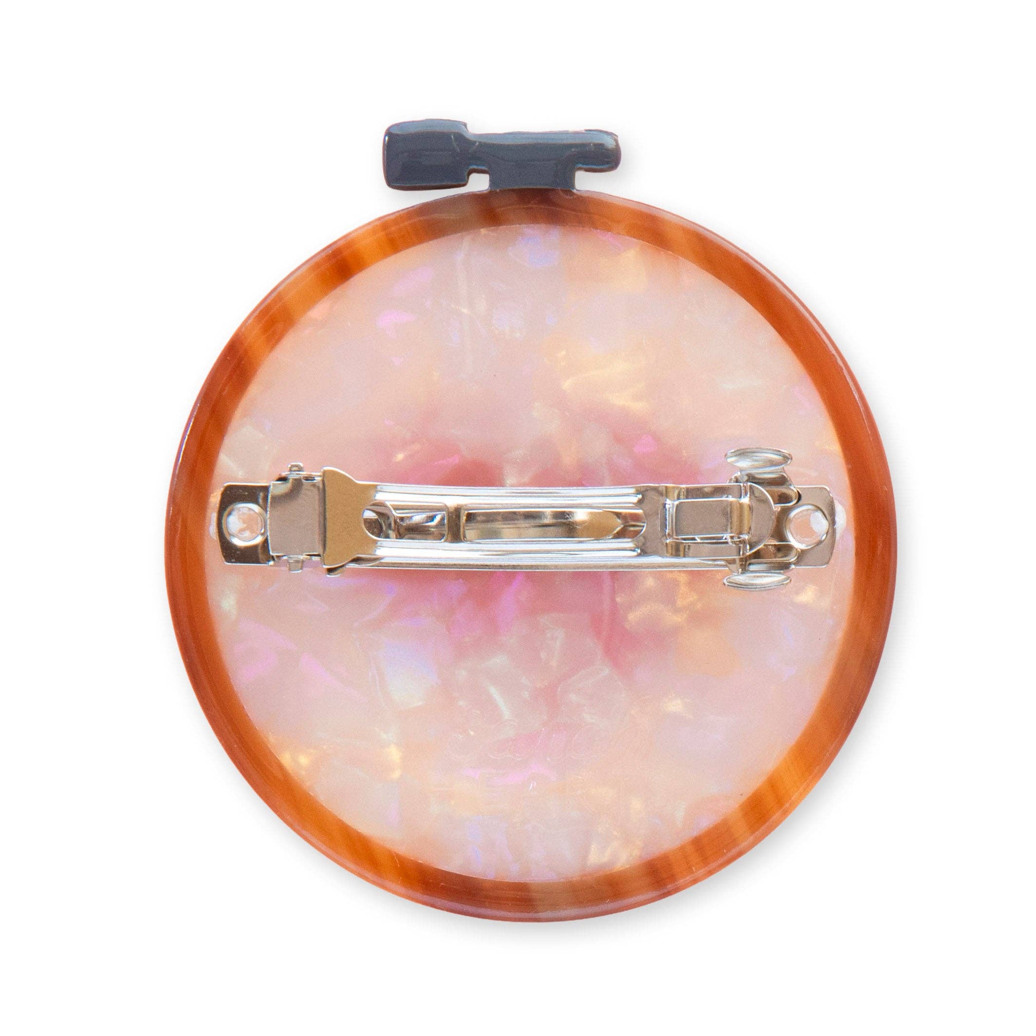 Cross Stitch Embroidery Hoop French Barrette Hair Clip