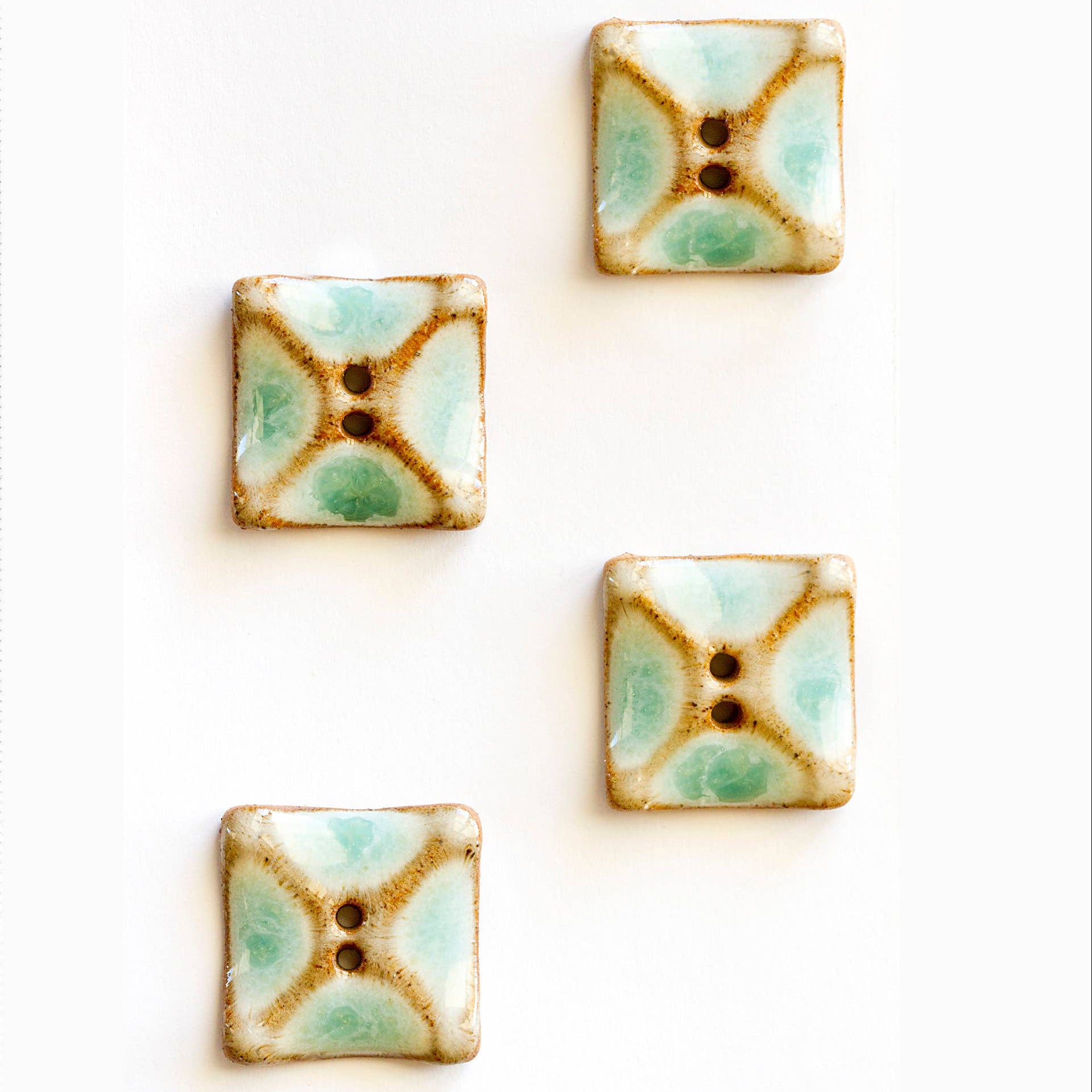 Square Turquoise Buttons (L373)