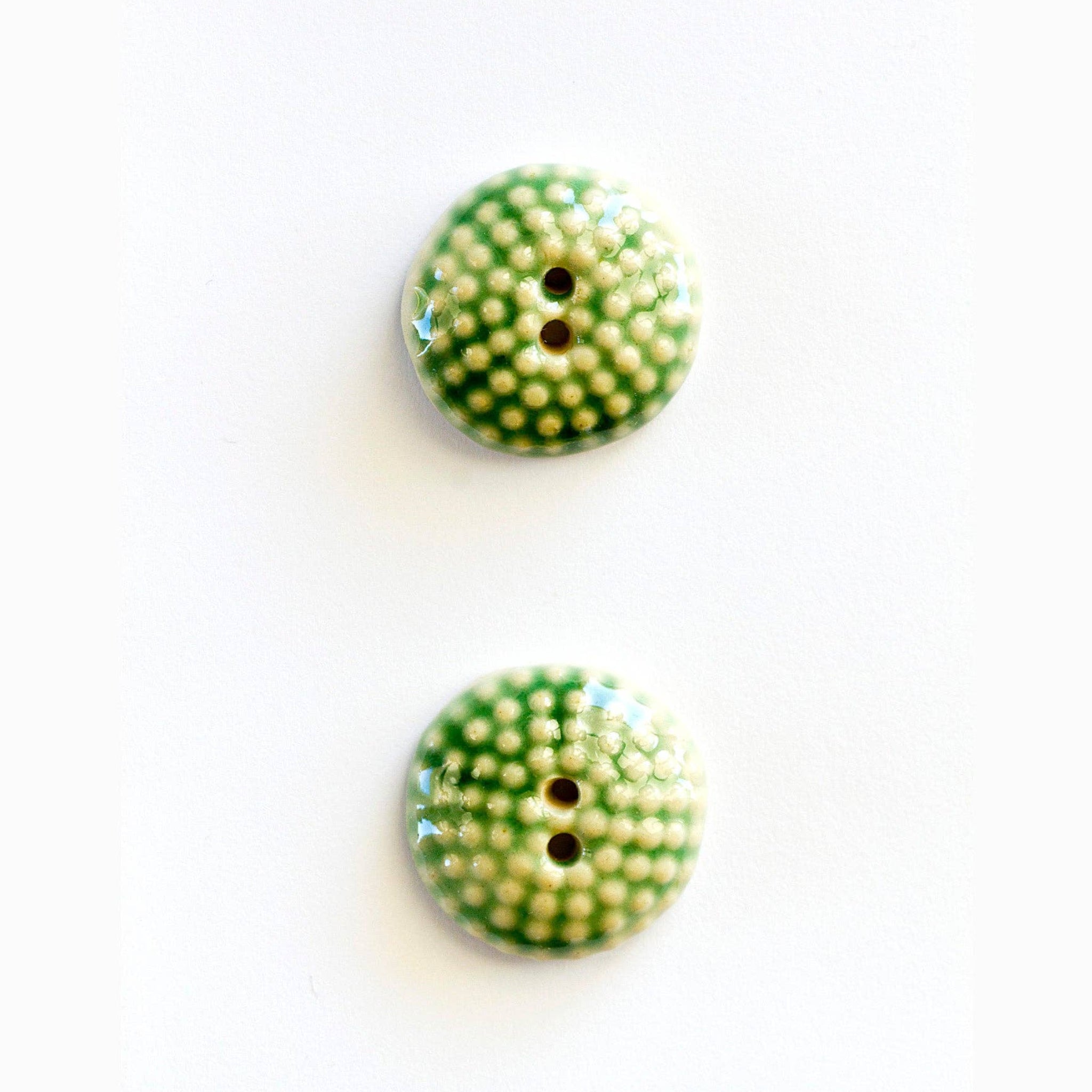 Green Raised Dot Buttons (L589)