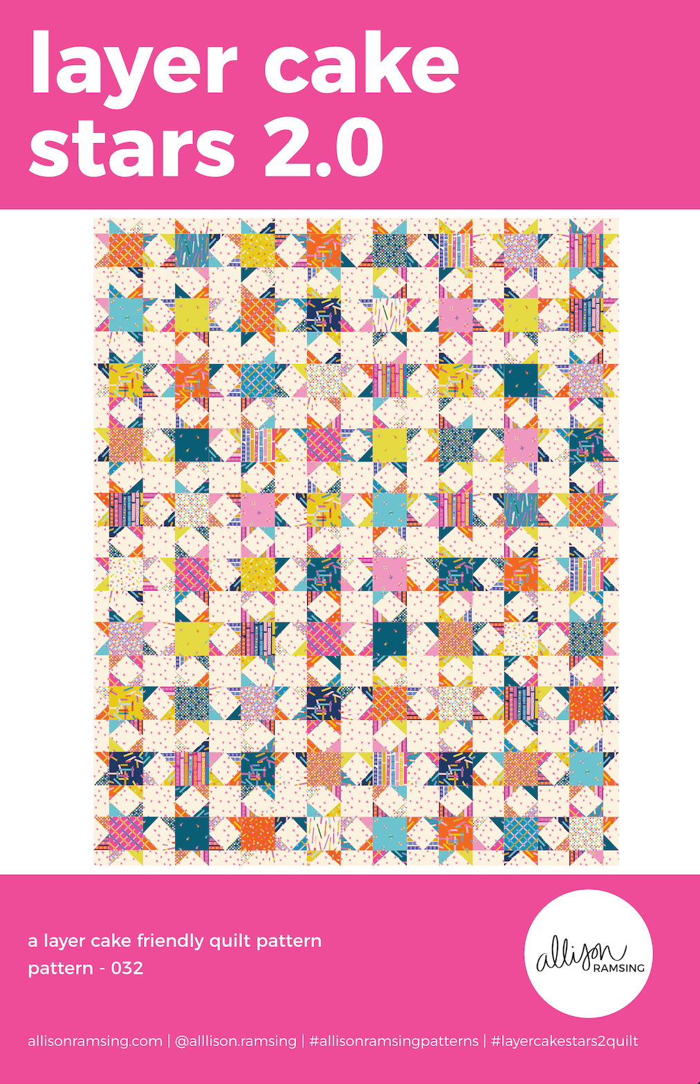 Layer Cake Stars 2.0 Quilt Pattern (Print)