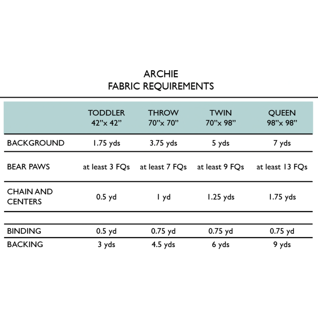 Archie Quilt Pattern (Print)