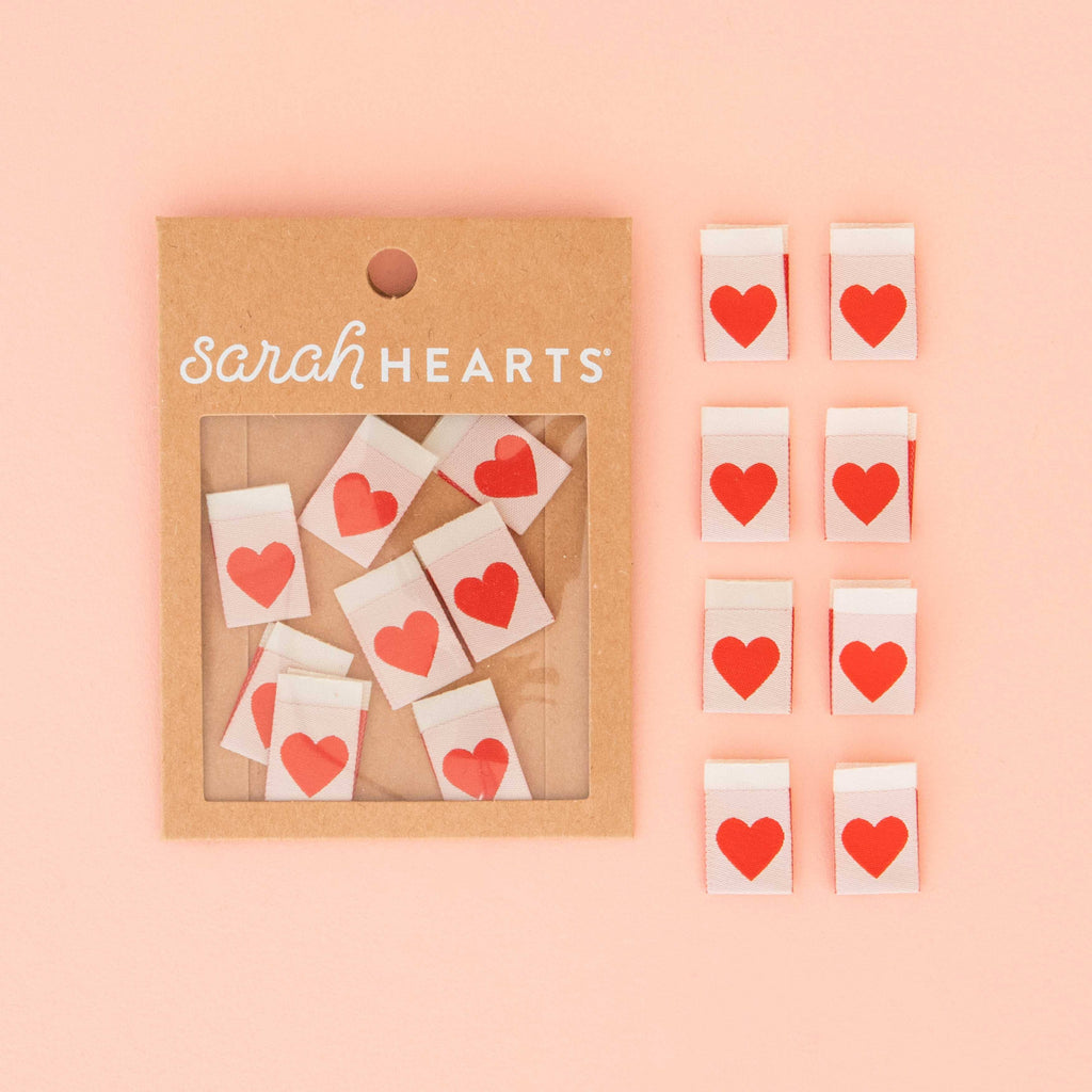 Red Heart Sewing Woven Quilt and Garment Labels