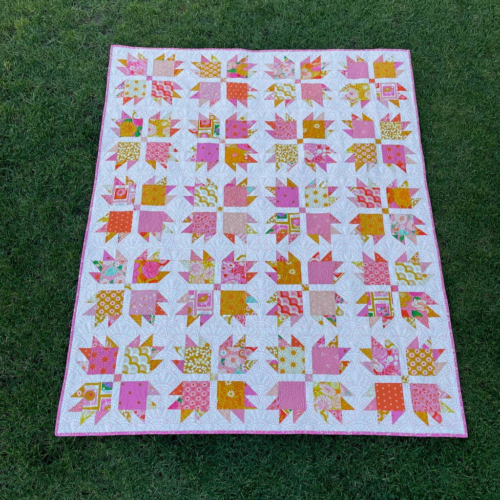 Charm Pack Bear Paw Quilt Pattern (Print)