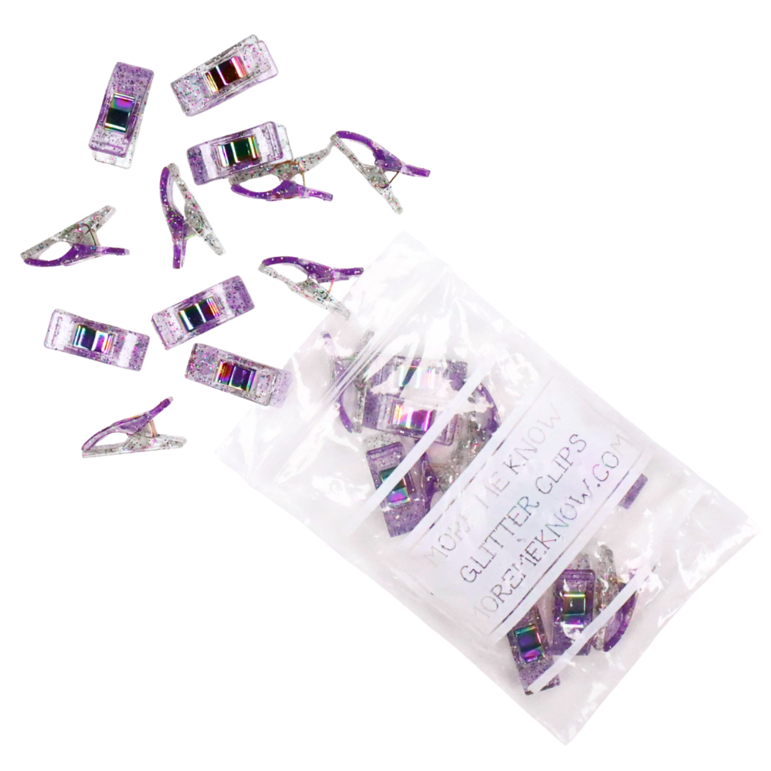 Wild Flower Glitter Clips Pack of 25