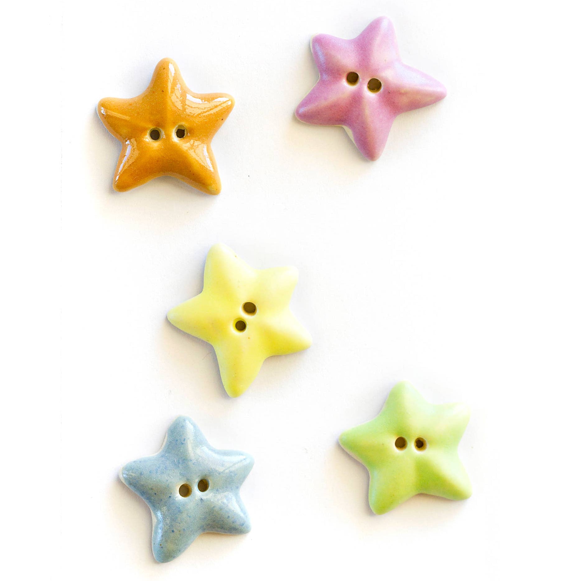 Mixed Colour Star Sewing Buttons