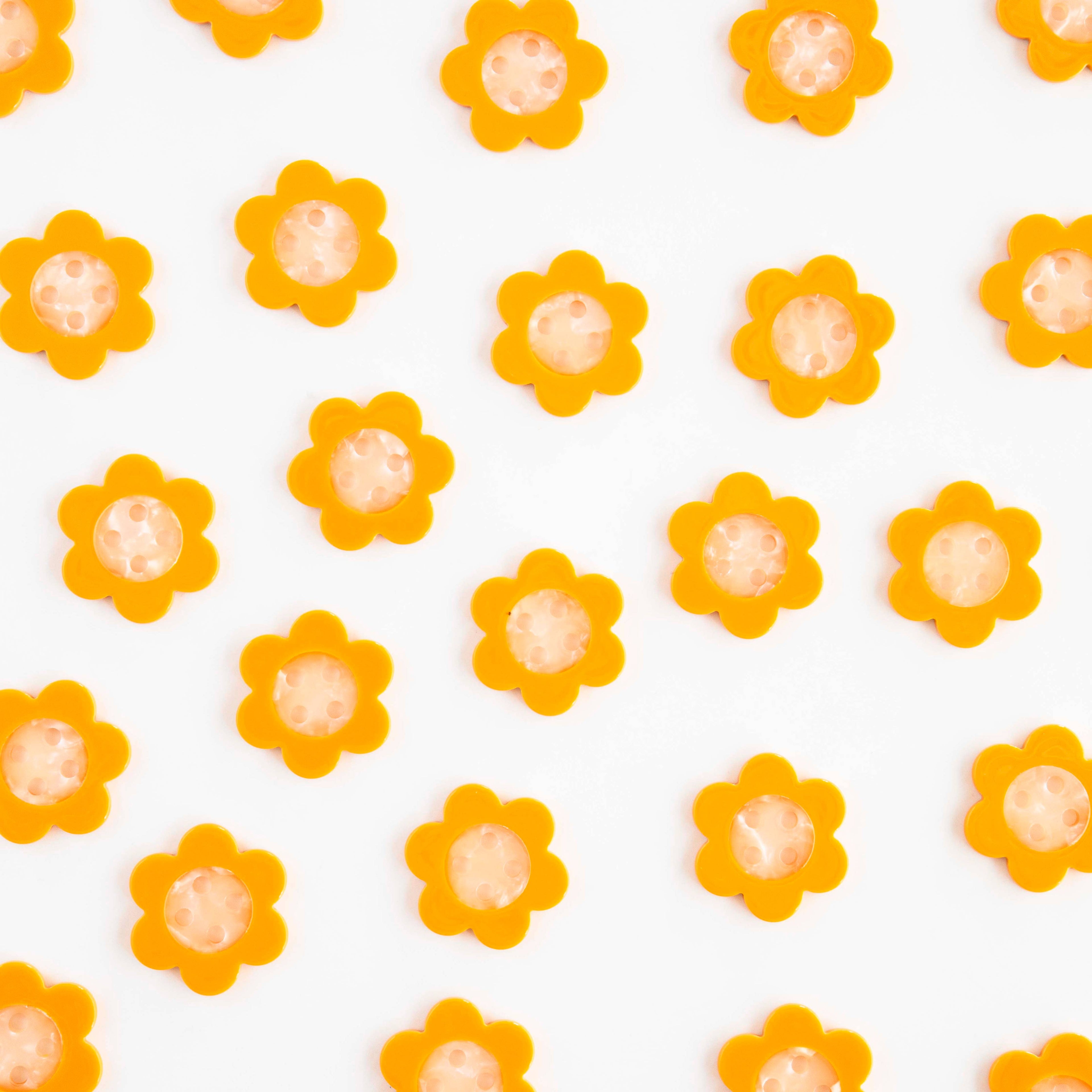 Yellow Daisy Large 1" Buttons