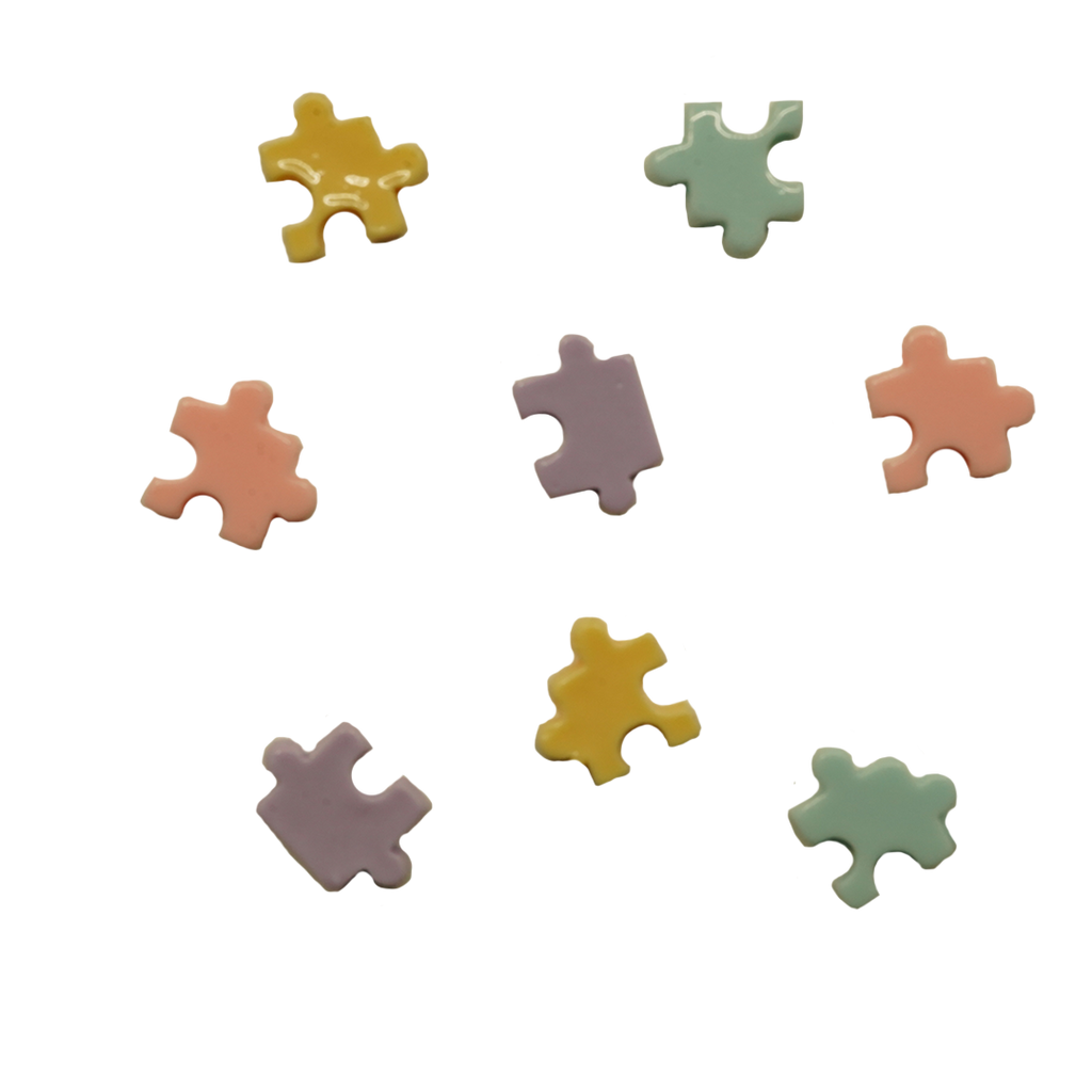 Puzzle Pieces Flat Backs Embellishment Set
