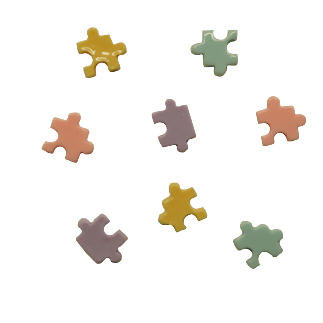 Puzzle Pieces Flat Backs Embellishment Set