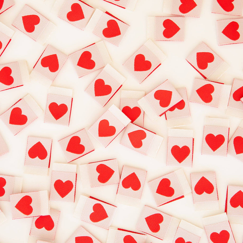 Red Heart Sewing Woven Quilt and Garment Labels